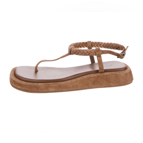 Gia Borghini Shoes - GIA/RHW Braided Suede 
Thong Slingback Sandals